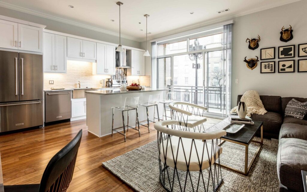 A model two bedroom West Loop apartment at Ashland Place.