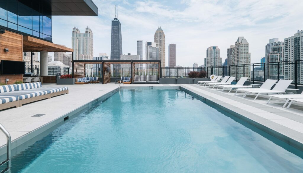 Aurelien River North chicago rooftop pools